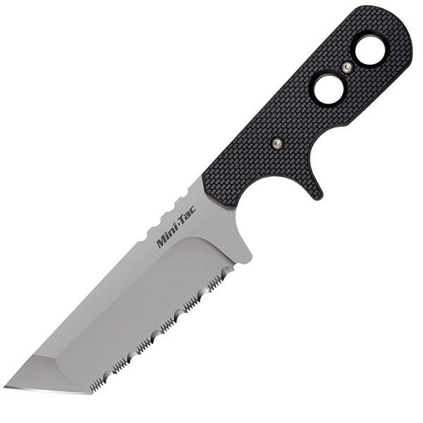 Mini Tac, G10 Griv-Ex Handle, Tanto Serrated w/Sheath