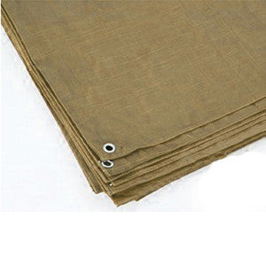 Brown Reinforced Rip-Stop Polyethylene Tarp