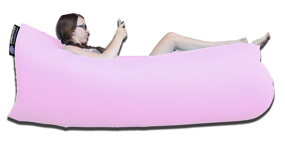 Inflatable Hammock Lounger - Purple: AIRSACKER Inflatable Hammock Lounger Pool Float Air Chair Lounger Sofa. Music Festivals Camping & Picnics - Folding Air Bed | Compact Carry Bag - Fashionista Designs - Purple