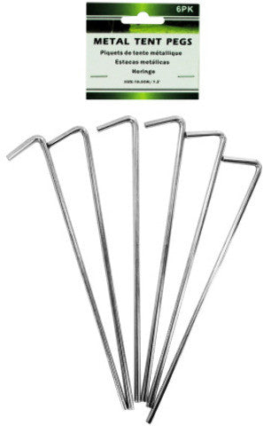 Metal Tent Pegs Set Case Pack 24