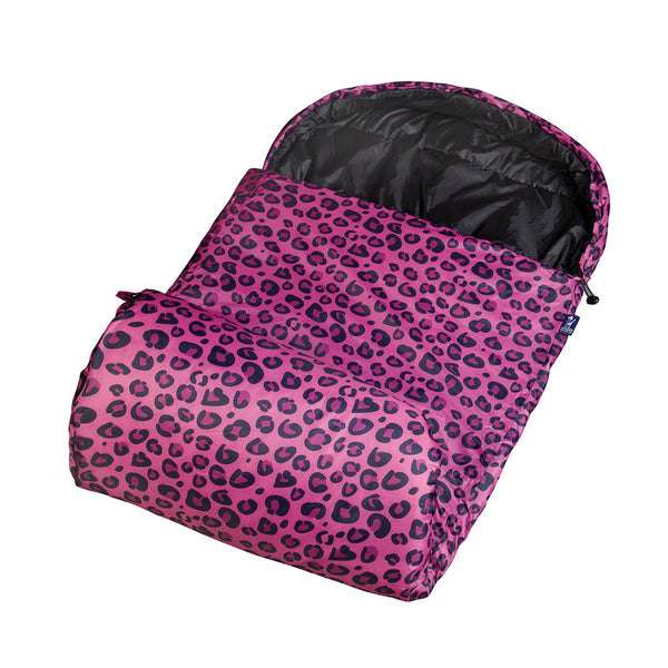 Wildkin Pink Leopard Design Outdoor Camping Stay Warm Sleeping Bag Pink