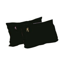 Fleece Pillow Black w/Pink Buckmark